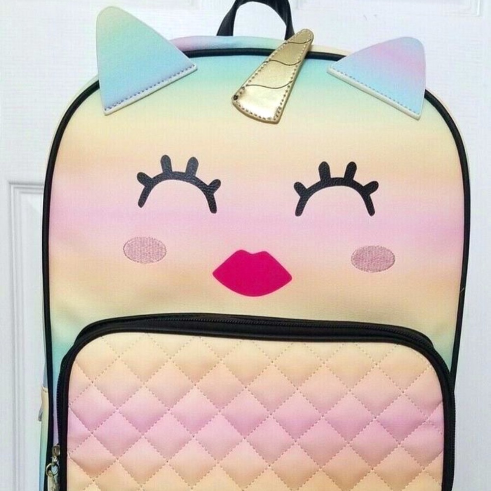 Luv Betsey by Betsey Johnson Backpack Unicorn Quilted Rainbow